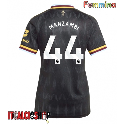 Aston Villa Johan Manzambi #44 Seconda Maglia Femmina 2026-27 Manica Corta